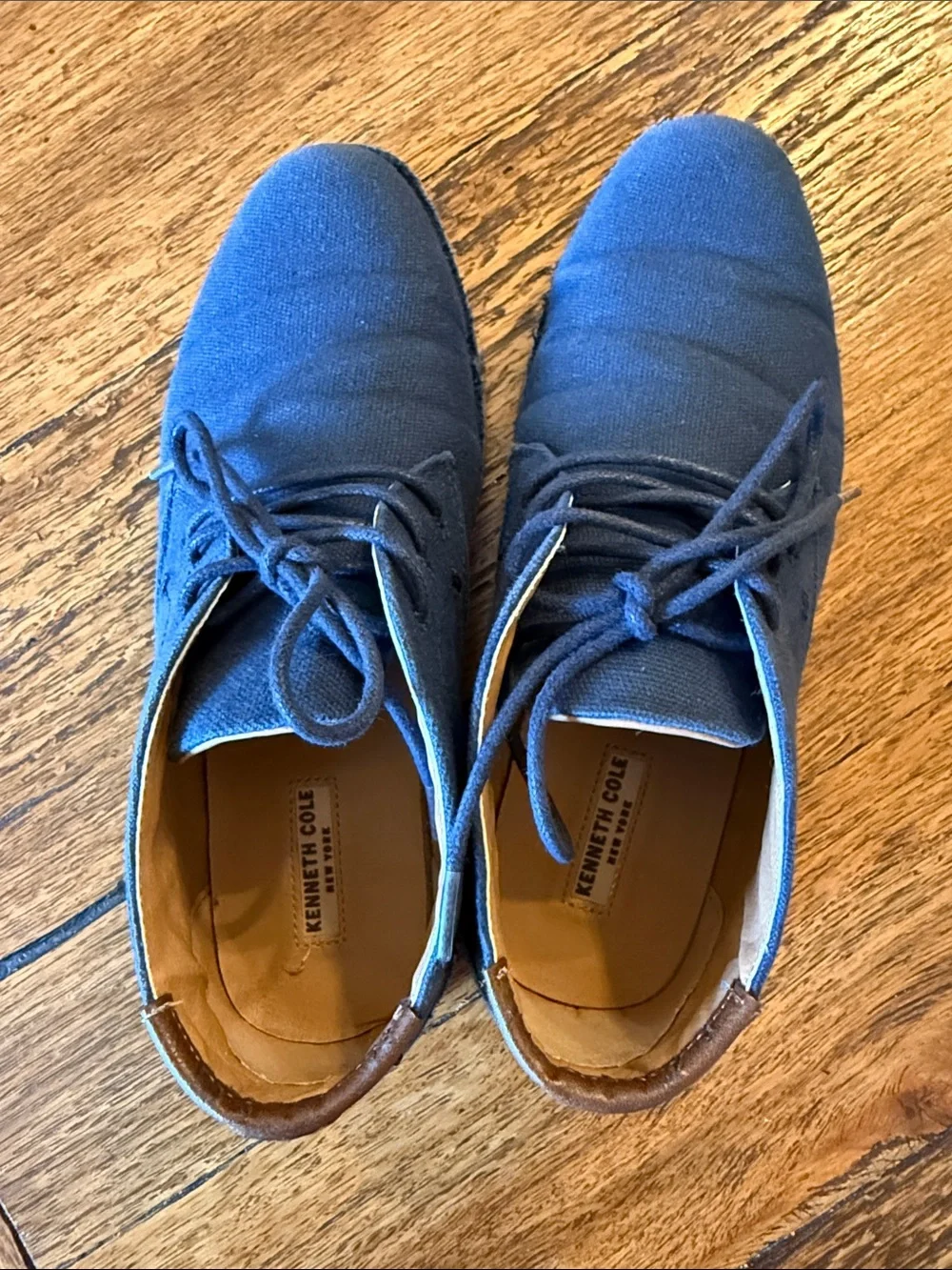 Kenneth Cole Kids Blue Canvas Dress Shoes